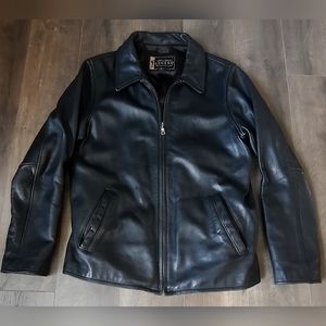 Full grain black leather jacket by Eddie Bauer Legend line
